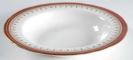 Durham Maroon (Scalloped, Not Encrusted) Rim Soup Bowl