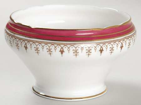 Durham Maroon (Scalloped, Not Encrusted) Open Sugar Bowl