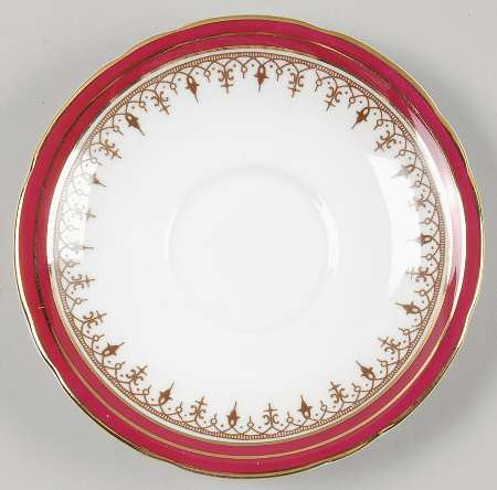 Durham Maroon (Scalloped, Not Encrusted) Saucer for Demitasse Cup