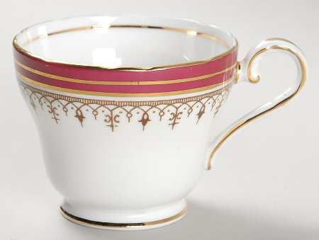 Durham Maroon (Scalloped, Not Encrusted) Footed Demitasse Cup