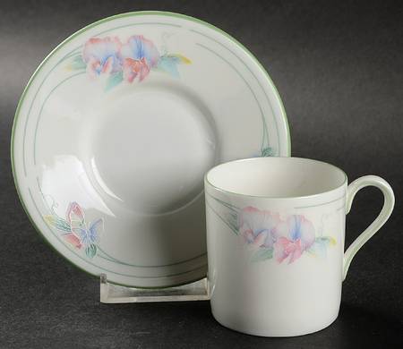 Little Sweetheart Flat Demitasse Cup & Saucer Set