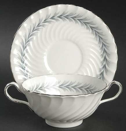 Mayfair Footed Cream Soup Bowl & Saucer Set