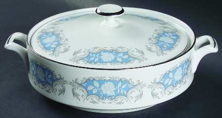 Moonlight Rose Round Covered Vegetable