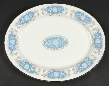 Moonlight Rose 13" Oval Serving Platter