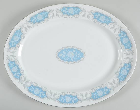 Moonlight Rose 15" Oval Serving Platter