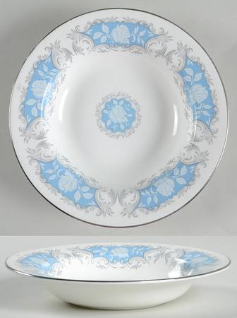 Moonlight Rose Rim Soup Bowl