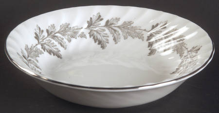 Oak Leaf Gray (Fluted) Fruit/Dessert (Sauce) Bowl