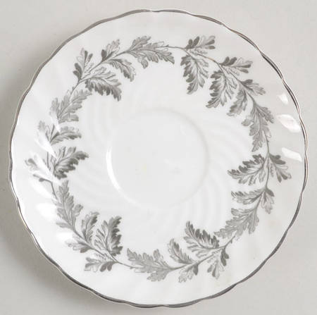 Oak Leaf Gray (Fluted) Saucer for Demitasse Cup