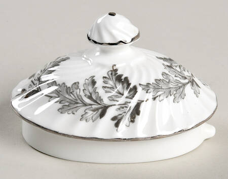 Oak Leaf Gray (Fluted) Lid for Teapot
