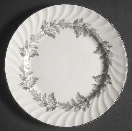 Oak Leaf Gray (Fluted) Bread & Butter Plate