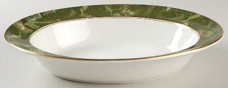 Onyx Green 10" Oval Vegetable Bowl