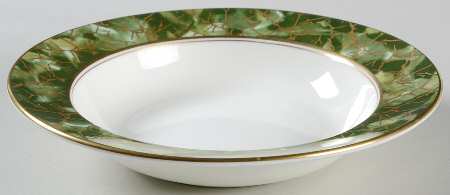 Onyx Green Rim Soup Bowl
