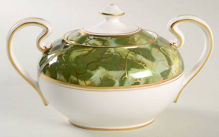 Onyx Green Sugar Bowl & Lid