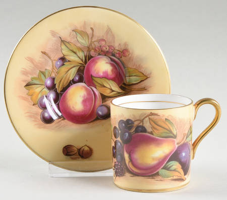 Orchard Gold Flat Demitasse Cup & Saucer Set