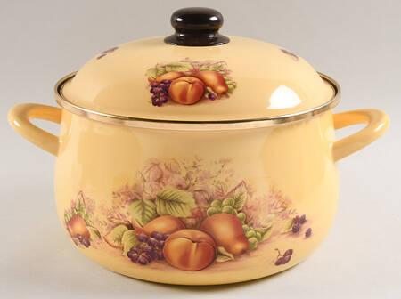 Orchard Gold 5 Quart Metal Covered Casserole