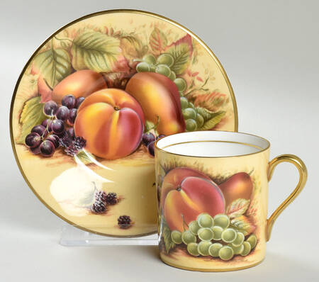 Orchard Gold Flat Demitasse Cup & Saucer Set