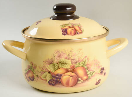 Orchard Gold 2.5 Quart Metal Covered Casserole