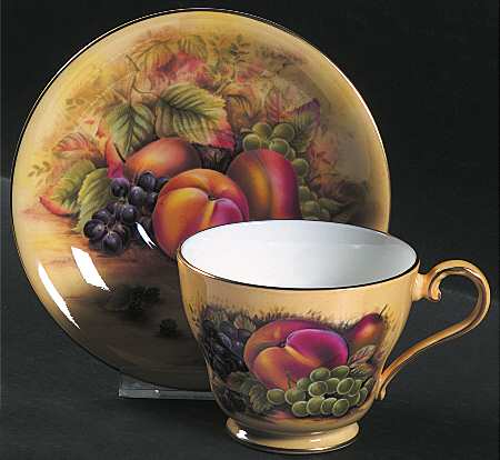 Orchard Gold Footed Cup & Saucer Set
