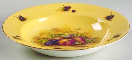 Orchard Gold Rim Soup Bowl