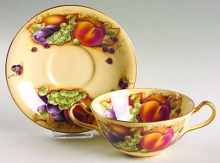 Orchard Gold Flat Cream Soup Bowl & Saucer Set