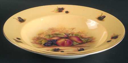 Orchard Gold Large Rim Soup Bowl