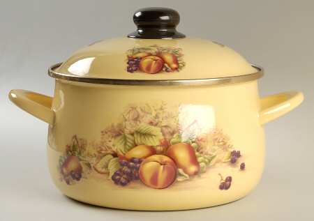 Orchard Gold 4 Quart Metal Covered Casserole