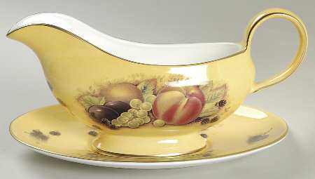 Orchard Gold Gravy Boat & Underplate
