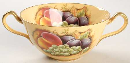 Orchard Gold Flat Cream Soup Bowl