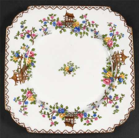 Pagoda Square Luncheon Plate