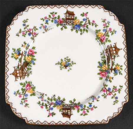 Pagoda Square Luncheon Plate
