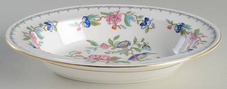 Pembroke (Gold Trim) 10" Oval Vegetable Bowl