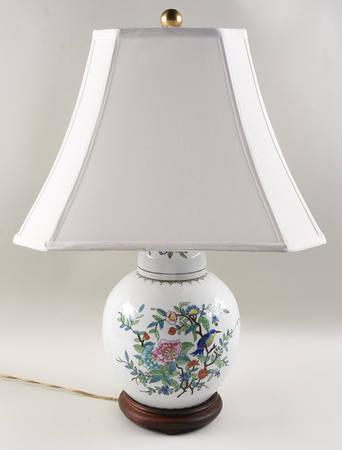 Pembroke (Gold Trim) 22" Electric Lamp & Shade
