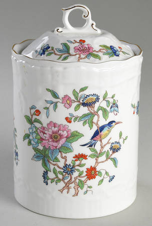 Pembroke (Gold Trim) Biscuit Barrel & Lid