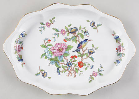 Pembroke (Gold Trim) Medium Oval Tray
