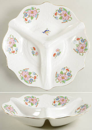 Pembroke (Gold Trim) 10" Clyde Triple Tray