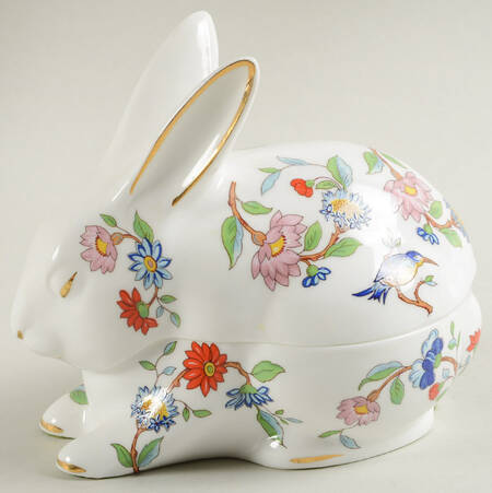 Pembroke (Gold Trim) Rabbit Box & Lid