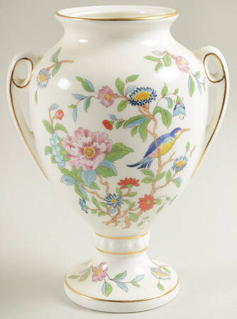 Pembroke (Gold Trim) Medium Covered Vase No Lid