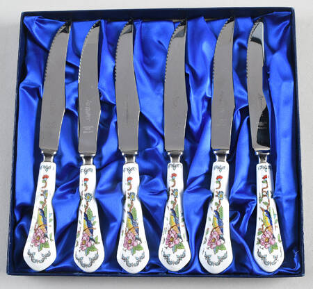 Pembroke (Gold Trim) (Set of 6) Motif 1 Individual Steak Knives