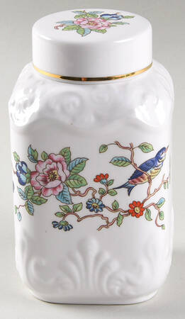 Pembroke (Gold Trim) Tea Caddy & Lid