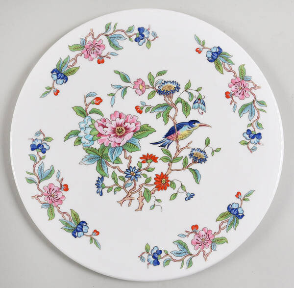 Pembroke (Gold Trim) Cake Plate