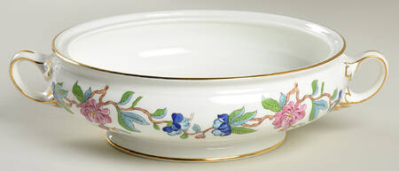 Pembroke (Gold Trim) Round Vegetable No Lid
