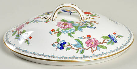 Pembroke (Gold Trim) Lid for Round Vegetable