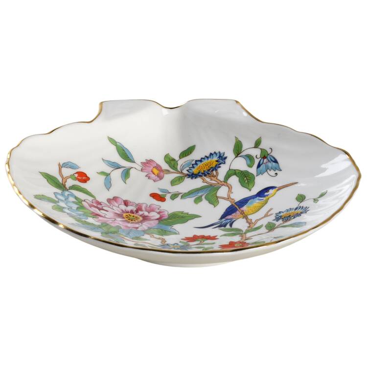 Pembroke (Gold Trim) 5" Shell Shaped Dish