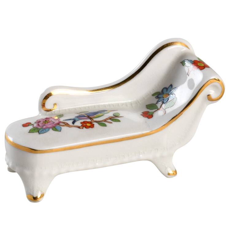 Pembroke (Gold Trim) Miniature Chaise Lounge