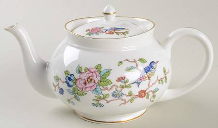 Pembroke (Gold Trim) Mini Teapot & Lid