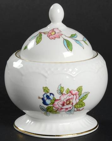 Pembroke (Gold Trim) 4" Sovereign Jar with Lid