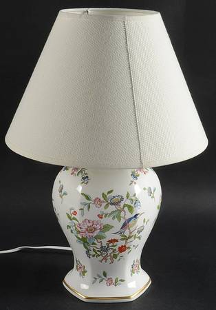 Pembroke (Gold Trim) 13" Electric Lamp & Shade