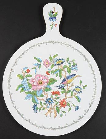 Pembroke (Gold Trim) Handled Round Melamine Cutting Board