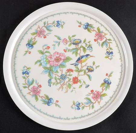 Pembroke (Gold Trim) Plastic Serving Tray