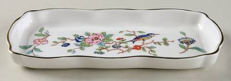 Pembroke (Gold Trim) Rectangular Tray